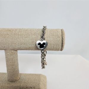 💥3 for $25 🍁 Disney Mickey "L" Initial Charm Bracelet